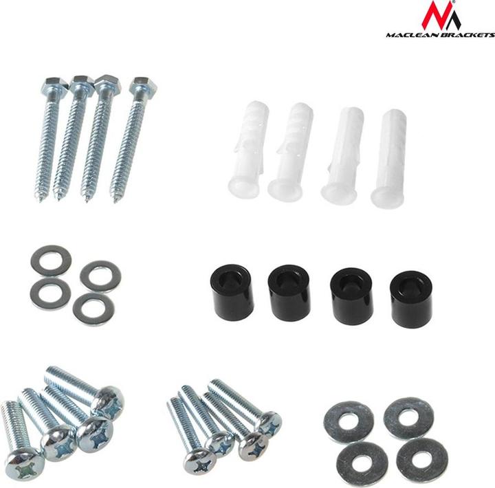 Immagine prodotto Maclean MC-668 - Supporto per monitor/TV VESA, 37-70", nero, 40 kg (Muro, 70", 40 kg)