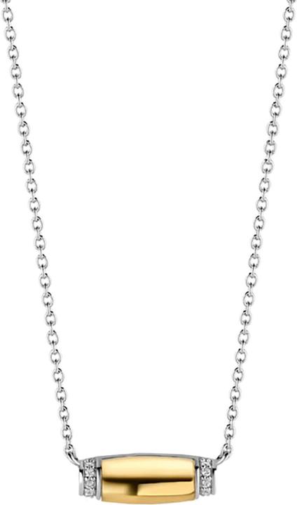 Ti Sento Milano Collier Balken mit Zirkonia vergoldet 3943ZY/42 (925 Sterling Silber, 48 cm)