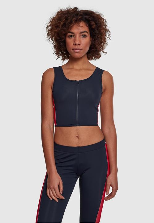 Actual product image Urban Classics Ladies Side Stripe Cropped Zip Top (S)