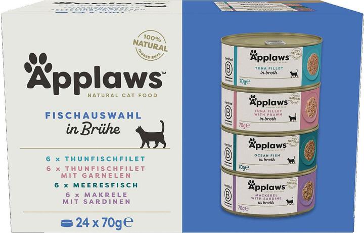 Applaws Fischauswahl in Brüne (Adult, 24 Stk., 1680 g)