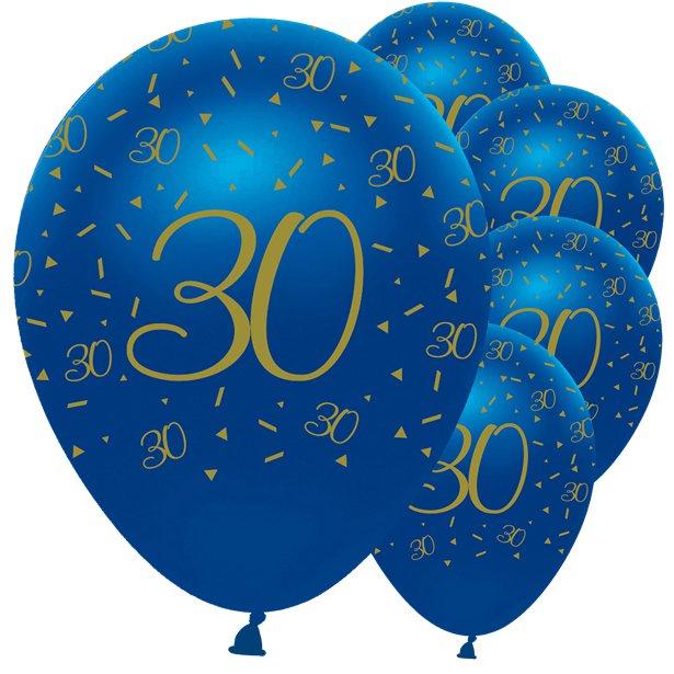 Produktbild Creative Party Luftballons "30 Jahre" Marineblau und Gold (30 x)