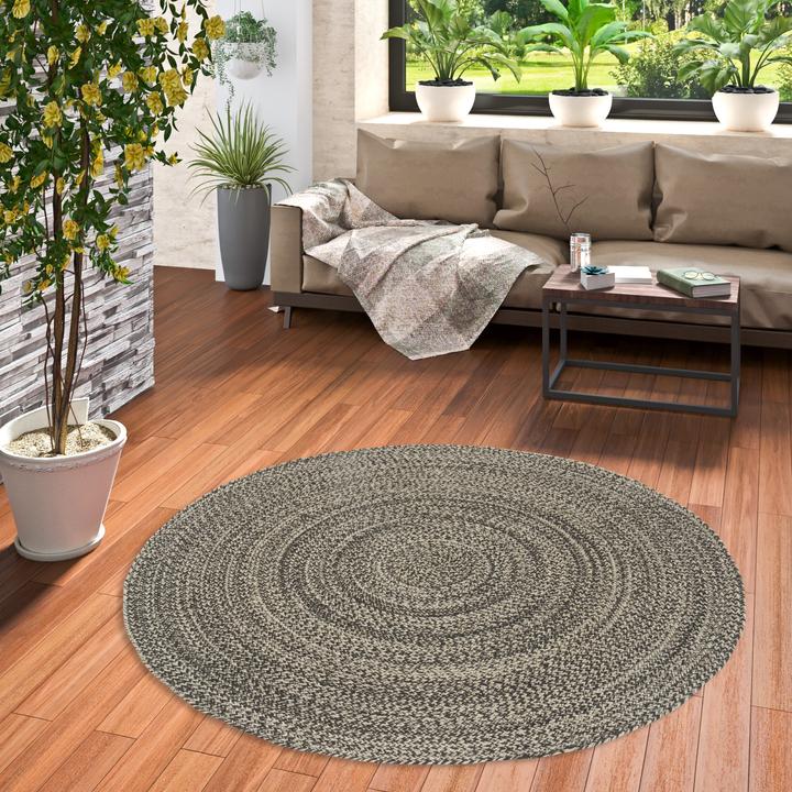 Produktbild Pergamon Naturfaser Teppich Handgefertigt Jute Kaya Rund (200x200 cm)
