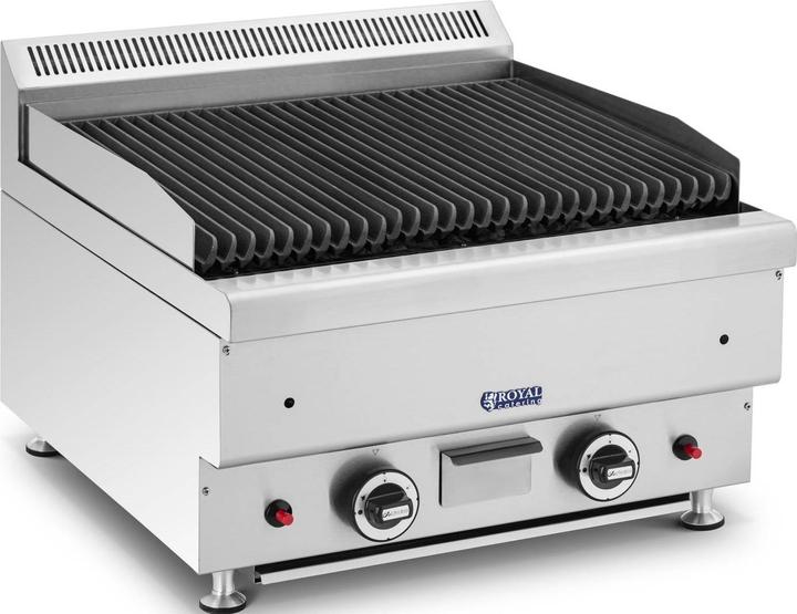 Produktbild Royal Catering Lavastein-Grill Erdgas 2 x 7200 W 50 x 47 cm 4,5 kg Lavastein 0 - 460 °C (7.20 kW)