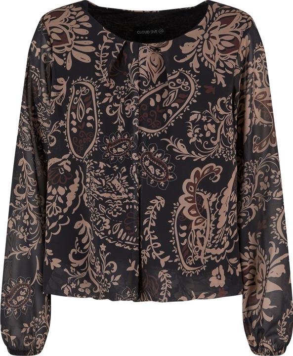 Produktbild Cloud 5ive Cloud5ive Damen Chiffon Bluse mit All Over Ornament Print (XS)