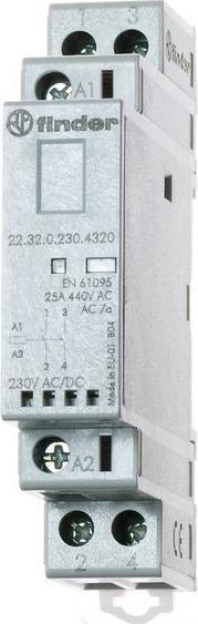 Actual product image Finder Modular contactor NO/NC 25A 12Vac/dc