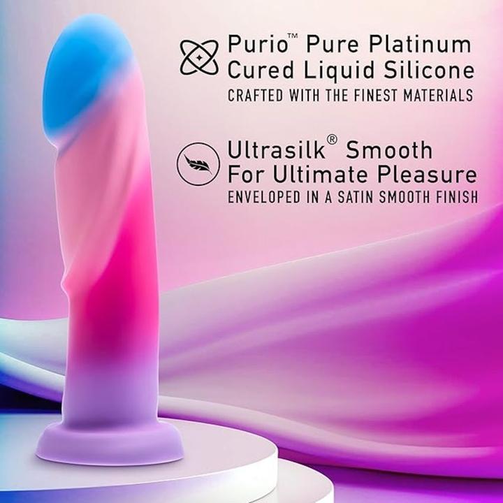 Actual product image Avant Blush Borealis Dreams Artisan 7.75 Inch Dildo - Hand Crafted with Purio® Liquid Silicone Wrapp