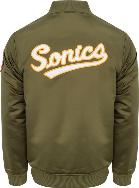 Produktbild Mitchell & Ness M&N Satin Bomber Jacke - PATCHES Seattle SuperSonics - S (S)