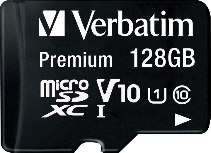 Image du produit Verbatim Carte Micro SDXC de classe 10 (128 Go, microSDXC, U1, UHS-I)