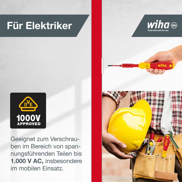 Produktbild Wiha Schraubendreher (Phillipps-Kreuzschlitz (PH), Torx (TX), Pozidriv-Kreuzschlitz (PZ), Schlitzschrauben)