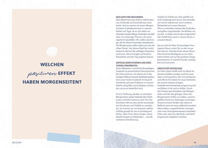 Produktbild Meine Morgenseiten – Das gestaltete Tagebuch zum Eintragen (Deutsch, Johanna Kramer, 2021)