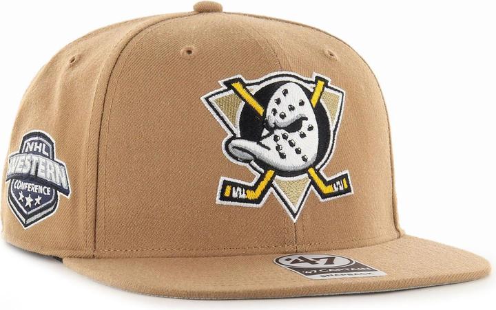 47 Brand Snapback Cap - Sure Shot Anaheim Ducks Camel Beige