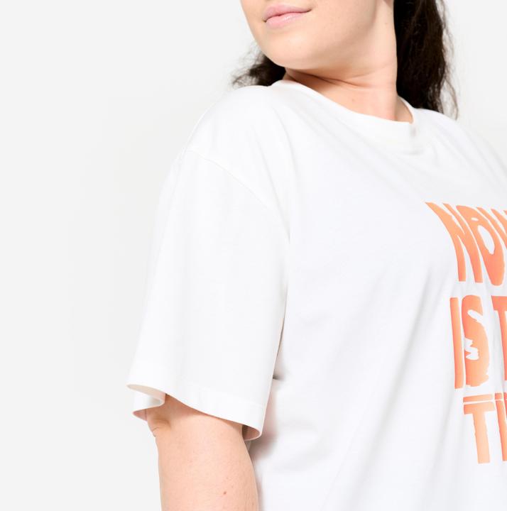 Image du produit Domyos T-shirt oversize femme, blanc coton (XXL)