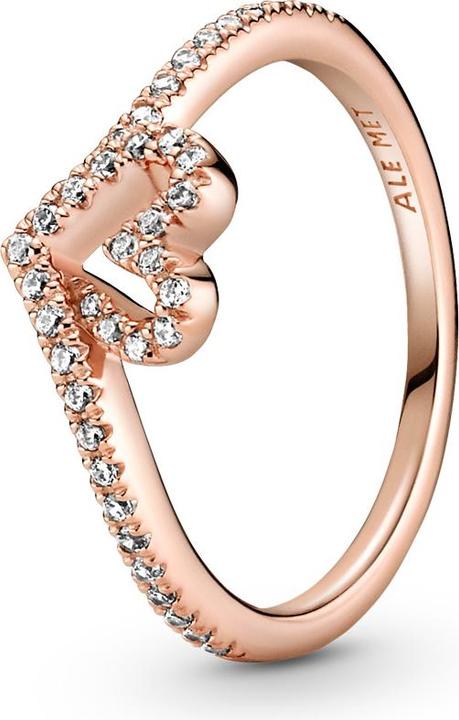 Actual product image Pandora Rose Heart and Wishbone Ring (58)