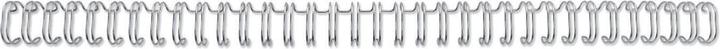 GBC Binding wire 12.5mm, 34 rings, silver, 100pcs.