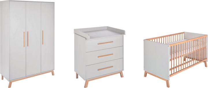 Produktbild Schardt VENICE GREY Komplettzimmer aus Kombi-Kinderbett, Umbauseiten, Wickelkommode, Schrank (Kinderkleiderschrank)