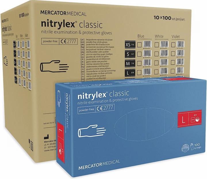 Produktbild Nitrylex Classic Handschuhe Blue 100 Stk./Box (M)