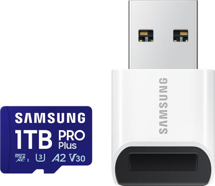 Image du produit Samsung PRO Plus avec lecteur de carte USB (1000 Go, microSDXC, U3, UHS-I)