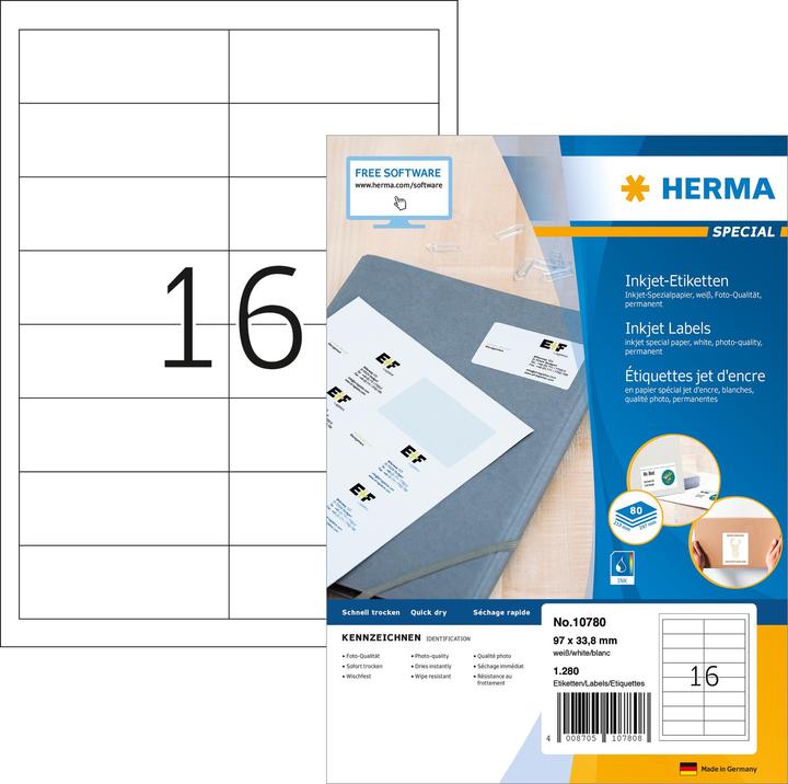 Produktbild HERMA Inkjet Etiketten A4