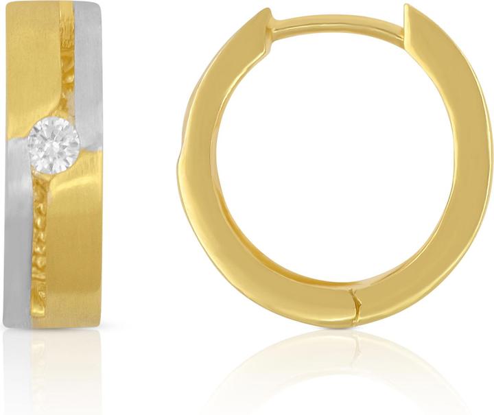 Muau Creolen (750/18 K Weissgold, 750/18 K Gelbgold)