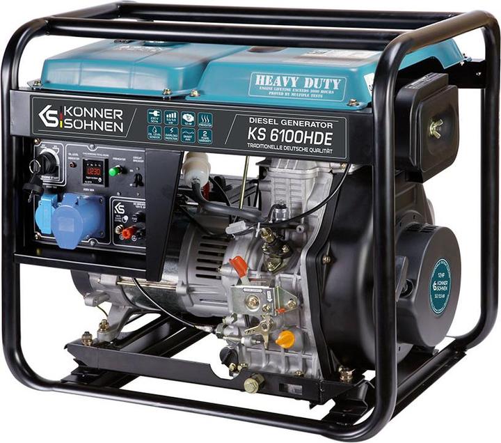 Actual product image Könner & Söhnen KS GENERATOR DIESEL KS 6100HDE (EURO V) 5,5kW 230V, ROZRUCH ELEKTRYCZNY (5000 W, 11 l)