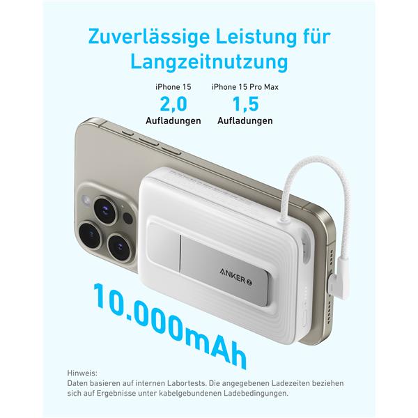 Actual product image Anker 30W, 1 x USB-C Zolo Magnetic Power Bank Black (10000 mAh, 30 W)