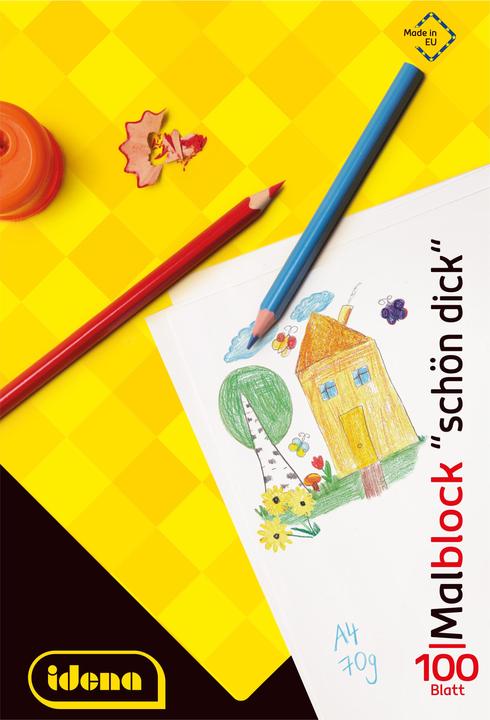 Produktbild Idena Malblock schön dick 100 Blatt 70g/m² DIN A4 (A4, Blanko)