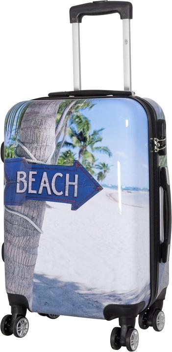 Immagine prodotto Trendyshop365 Hartschalen-Handgepäck mit Strandmotiv (36 l, Bagaglio a mano (fino a 50 litri))