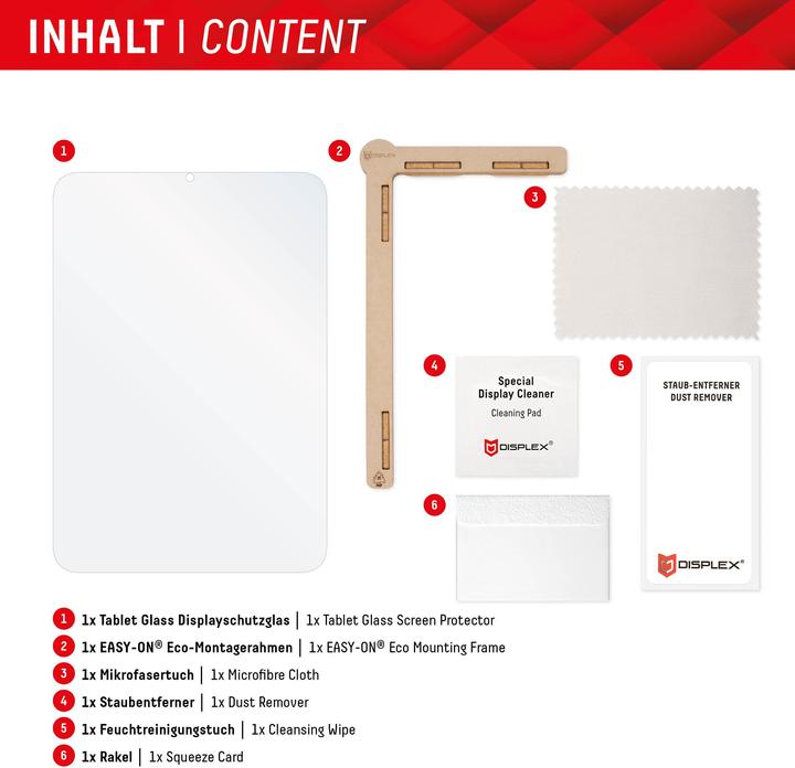 Immagine prodotto Displex Tablet Glass, Tablet Schutzglas (1 Pezzo/i, Galaxy Tab S7, Galaxy Tab S8, Galaxy Tab S9, Galaxy Tab S9 FE)