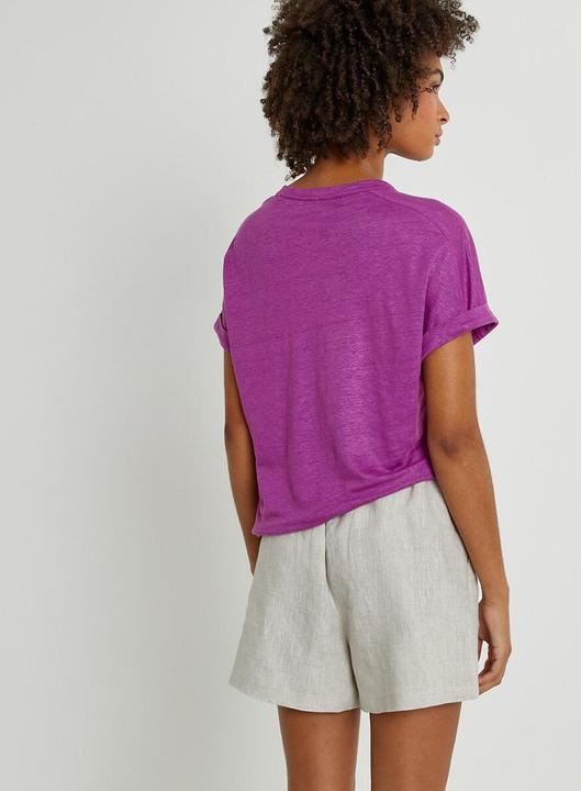 Produktbild La Redoute Collections T-Shirt aus Leinen mit Rundhalsausschnitt (M)