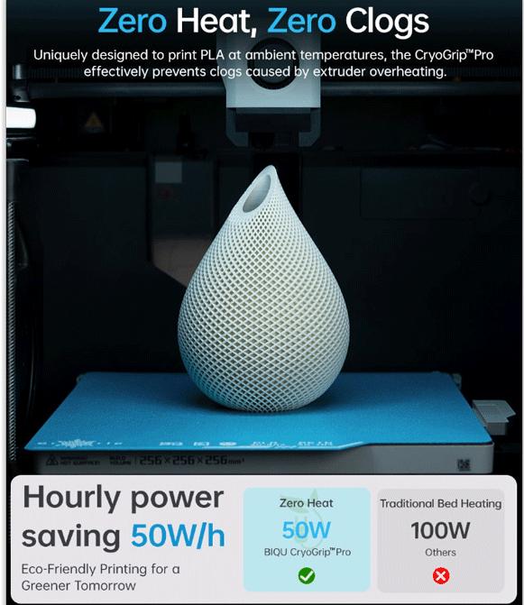 Image du produit 3d-printerstore.ch BIQU Buildplate CryoGrip Pro für Bambu Lab P1/X1 - Frostbite (Plat)