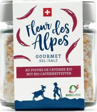 Image du produit Sel des Alpes Fleur des Alpes Gourmet Salz mit Schweizer Bio-Cayennepfeffer (130 g)