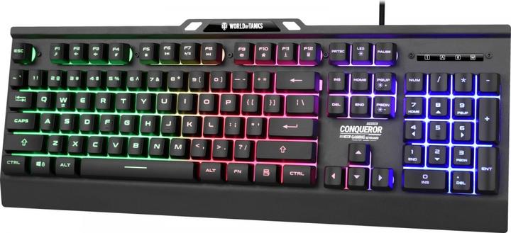 Image du produit Yenkee Clavier métallique pour les joueurs COMQUEROR, rétroéclairage dynamique - édition limitée World Of (ING. Int., Filaire)