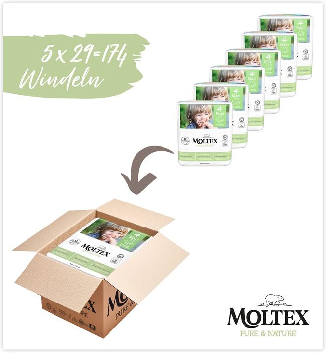 Produktbild Moltex Öko Windeln, Grösse 4 Maxi (Gr. 4, Tragepack)