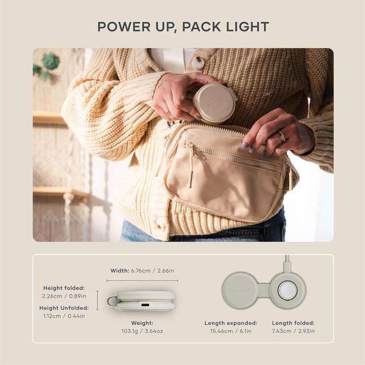 Actual product image Satechi OntheGo 2-in-1 Wireless Charger mit Qi2 (15 W)