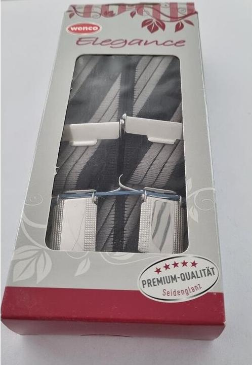 Wenco Hosenträger Elegance schwarz grau gestreift