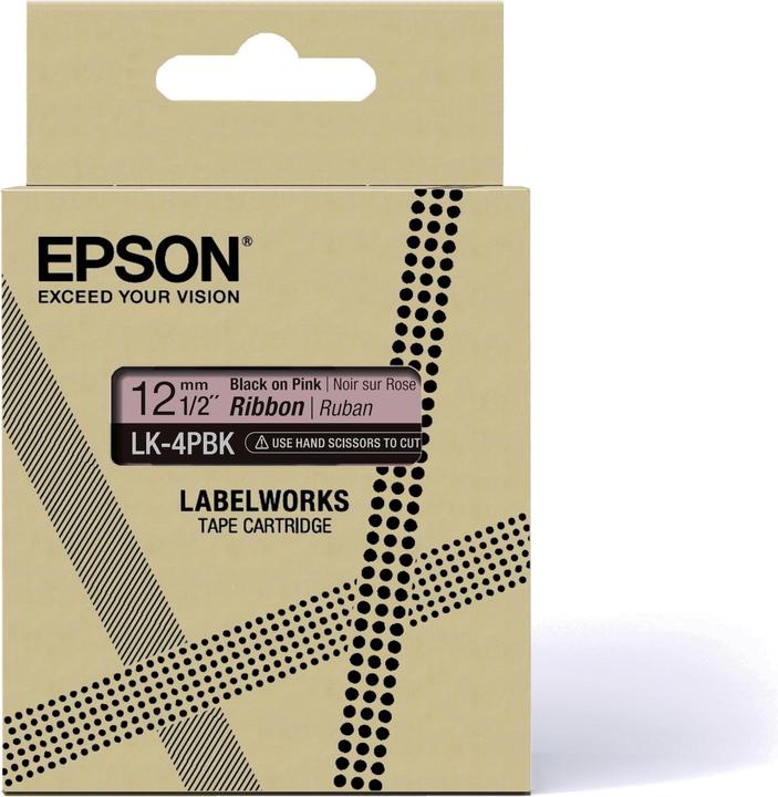 Produktbild Epson Etikettenkassette Lk-4pbk (1.20 cm, Schwarz, Pink)