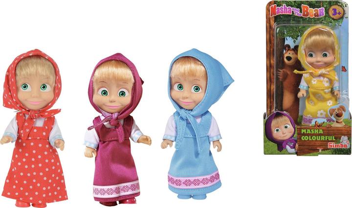 Produktbild Simba Masha Colourful, 4-sort. (12 cm)