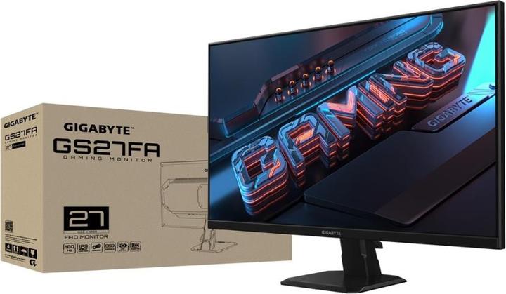 Actual product image Gigabyte GS27FA 27" FHD Gaming Monitor - 1920 x 1080, 180Hz, 1ms, 300 cd/m², FreeSync, HDR Ready, HDMI 2.0, D (1920 x 1080 pixels, 27")