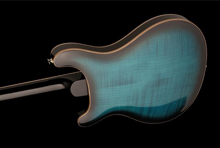 Image du produit PRS SE Hollowbody II Piezo Peacock Blue Burst (Guitare électrique, acajou, Ebony, Top en érable ondé avec facette en érable flammé, Dos en érable ondé avec facette en érable flammé)