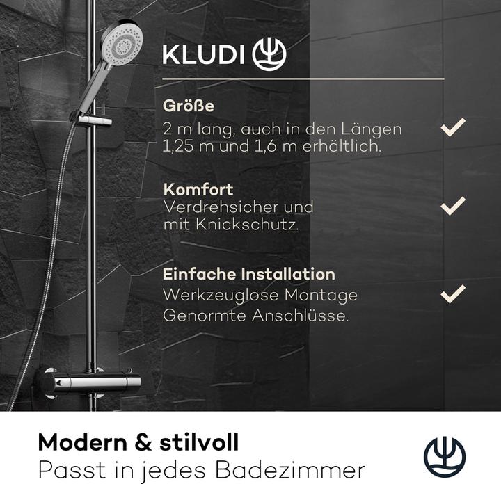 Actual product image Kludi X1 Shower hose (200 cm)