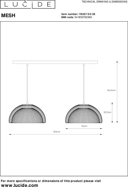 Actual product image Lucide mesh (E27)