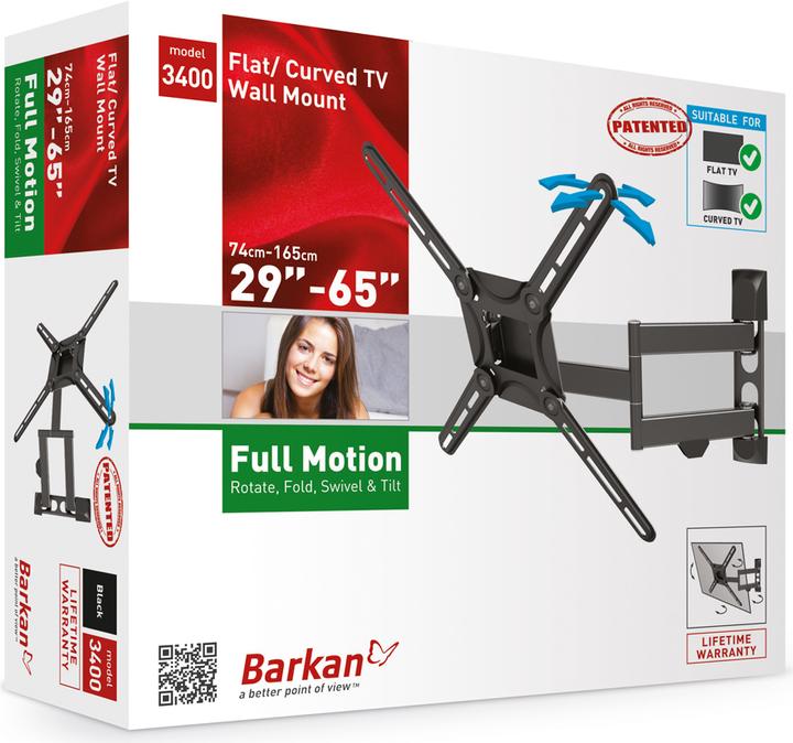 Immagine prodotto Barkan Wh 3400 (Muro, 65", 49 kg)
