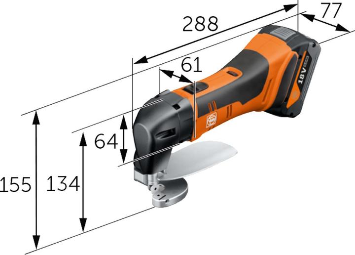 Produktbild Fein Akku-Blechschere bis 1,6 mm ABLS 18 1.6 E AS