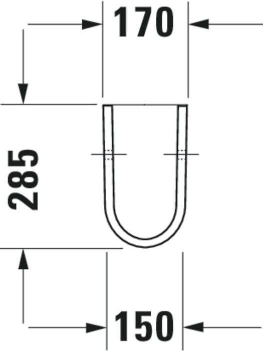 Image du produit Duravit Demi-colonne STARCK 3 170x285mm blanc WG