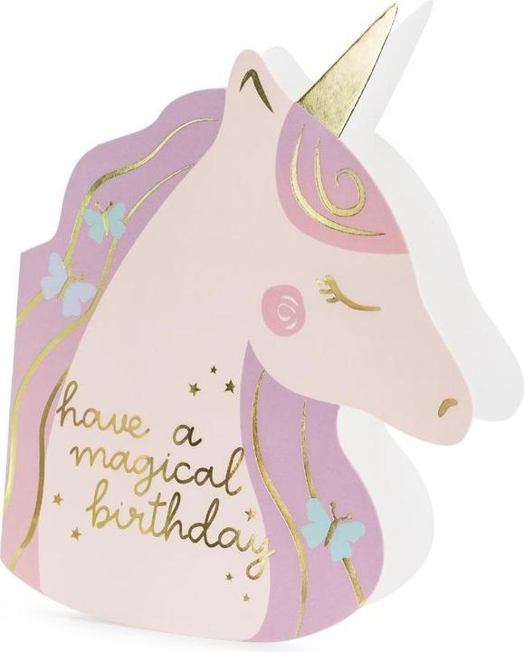 Image du produit Partydeco Carte d'anniversiare Licorne (1 pcs)