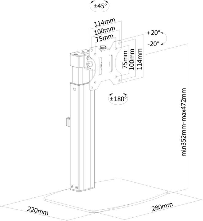 Actual product image Neomounts Table mounting (Table, 32")