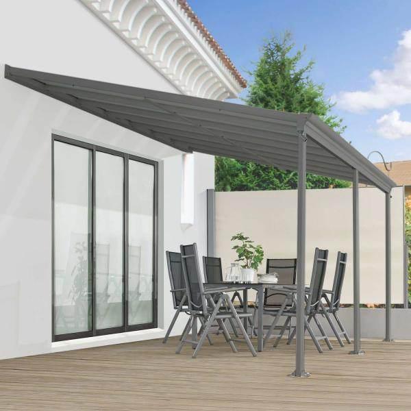 Produktbild Juskys Terrassenüberdachung Terrassendach Borneo
