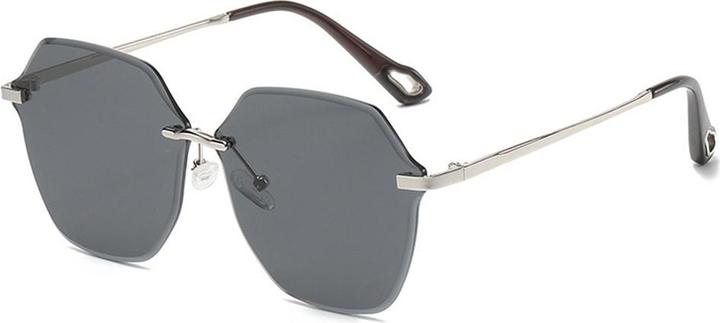 Techsuit - Sunglasses (8195) - for Women, Metal and PC - Silver / Black Gray