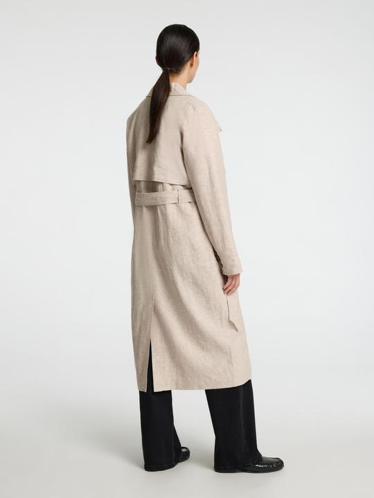 Actual product image Selected Femme Zweireihiger Leinenmix Trenchcoat (40)