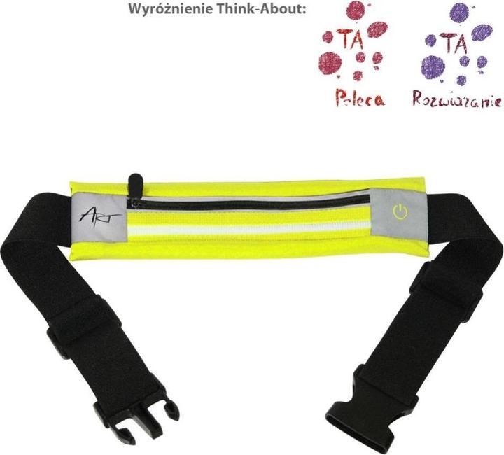Actual product image Art Pas sportowy podświetlany z kieszenią zielony (APS-01G)